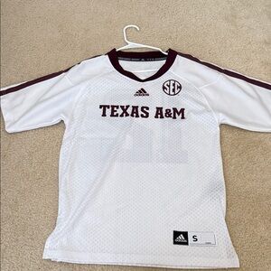 Adidas Kids Texas A&M White and Maroon Jersey